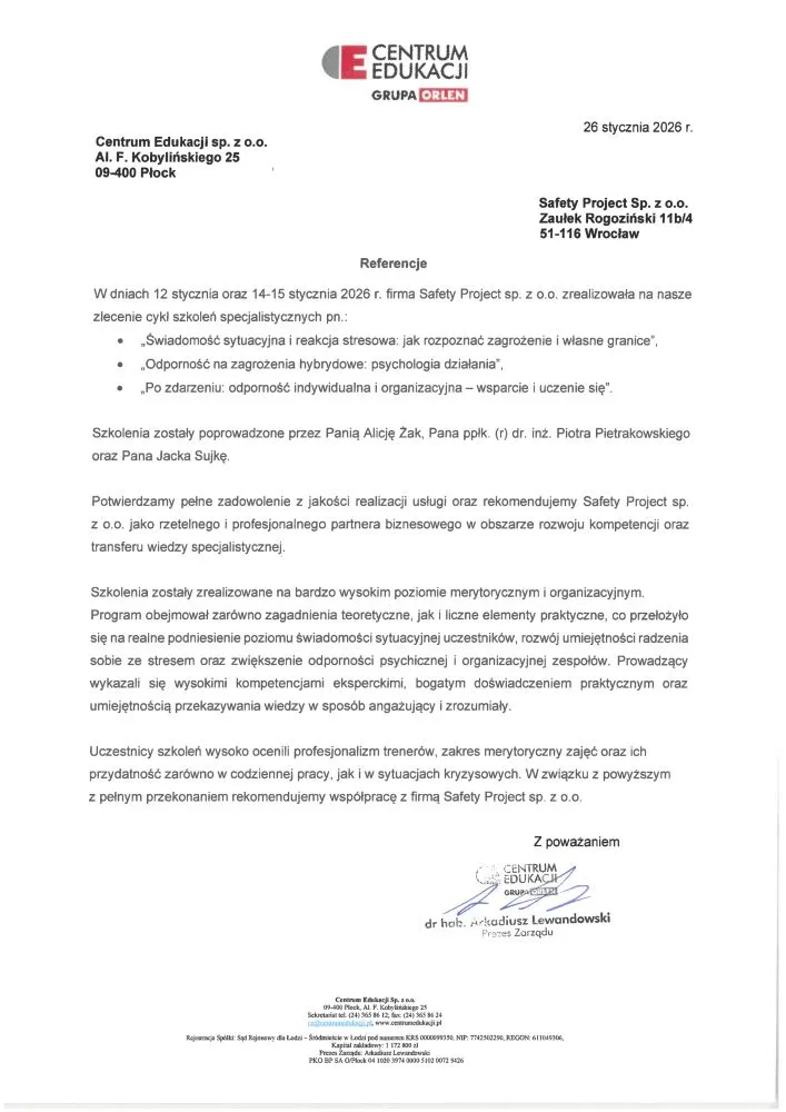 Centrum Edukacji Grupa Orlen
